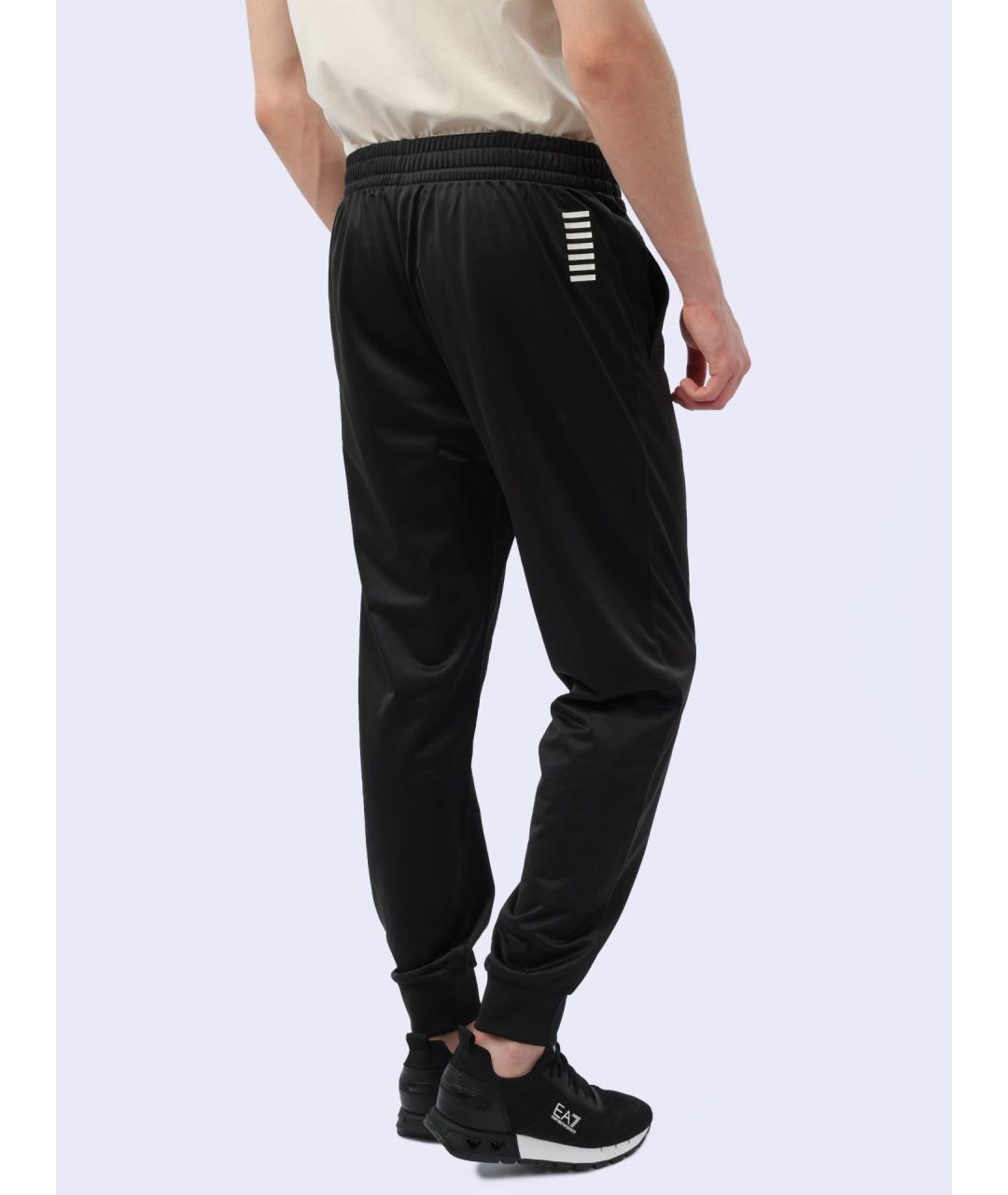 EA7 Черный полиэстеровый спортивный костюм, фото 9