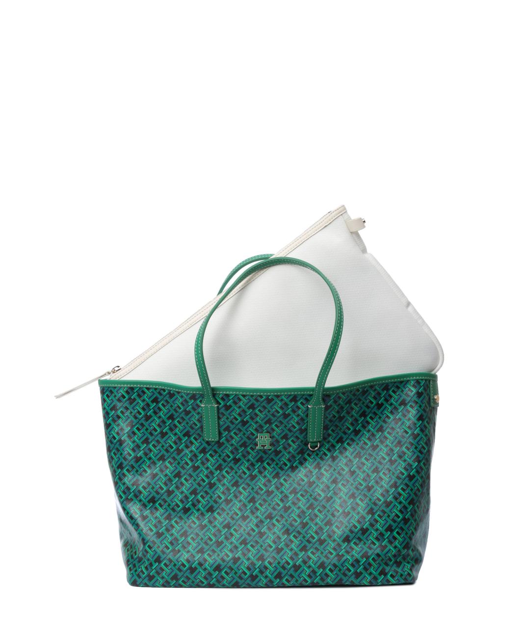 TOMMY HILFIGER Бирюзовая сумка тоут, фото 4