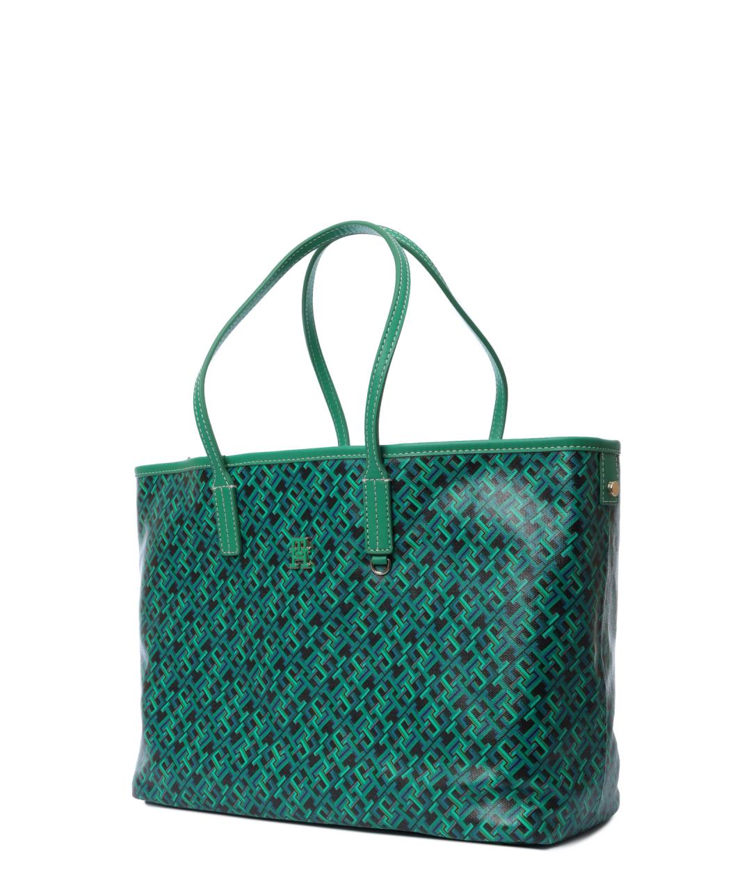 TOMMY HILFIGER Бирюзовая сумка тоут, фото 2