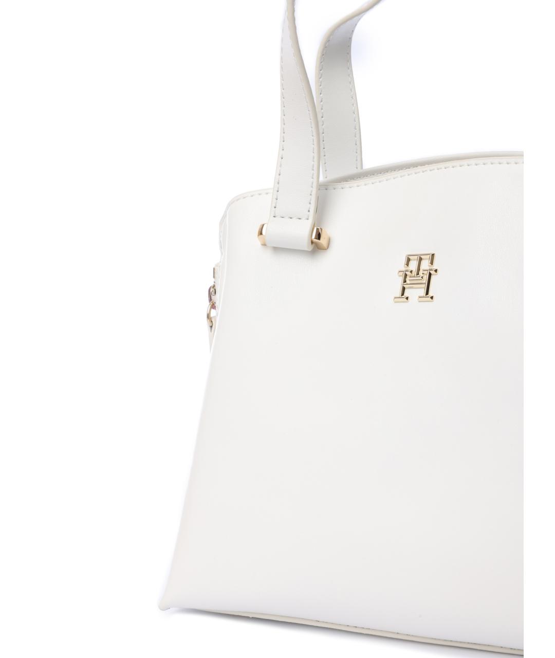 TOMMY HILFIGER Белая сумка с короткими ручками, фото 4