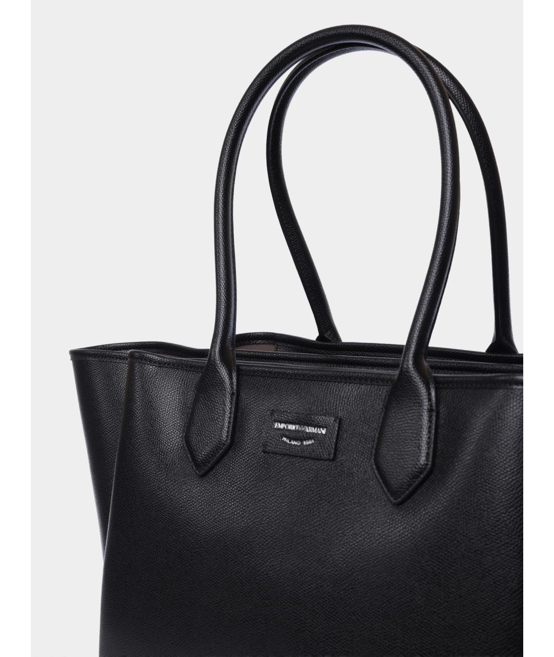 EMPORIO ARMANI Черная сумка тоут, фото 4