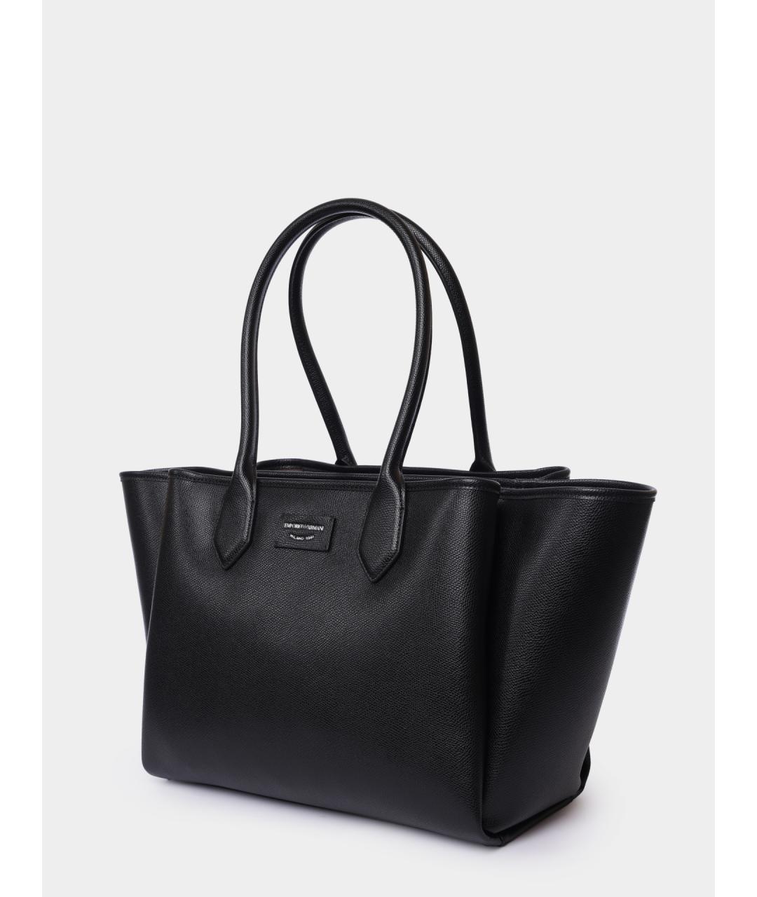 EMPORIO ARMANI Черная сумка тоут, фото 2