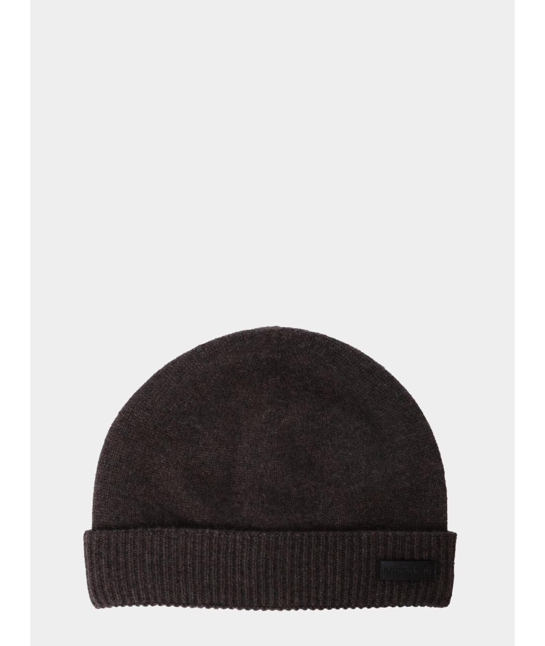 EMPORIO ARMANI Коричневая шапка, фото 2