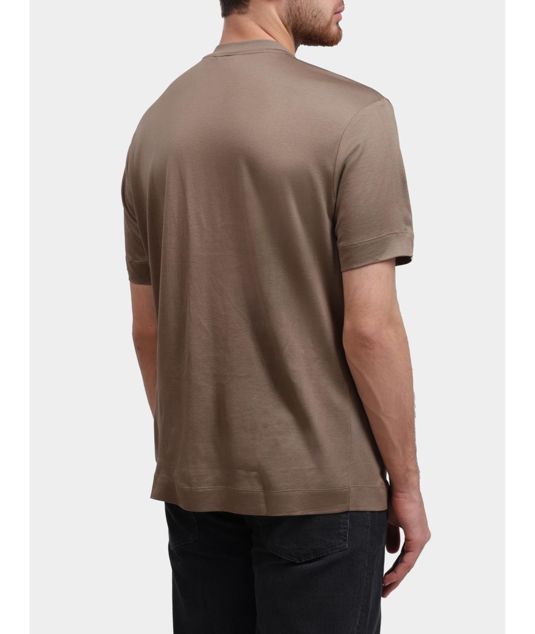 EMPORIO ARMANI Бежевая футболка, фото 5