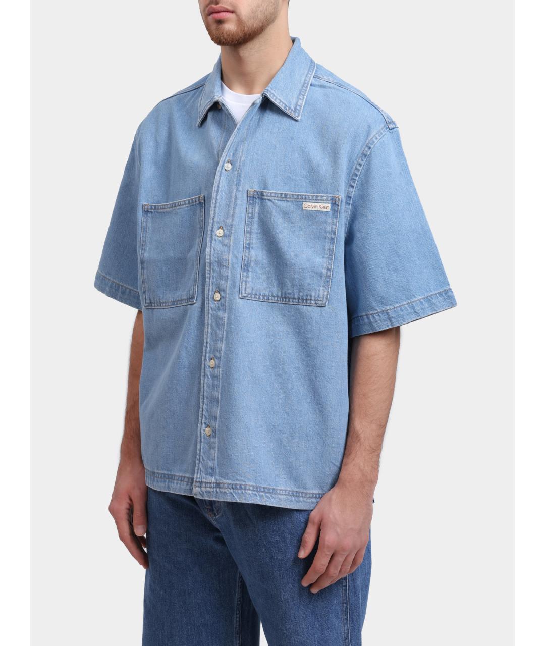 CALVIN KLEIN Синяя кэжуал рубашка, фото 3