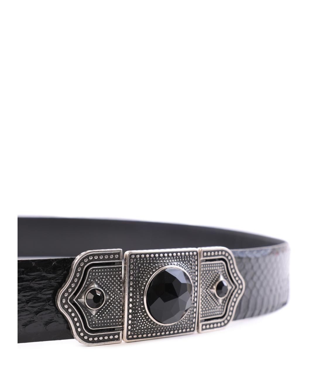 ETRO Черный кожаный ремень, фото 6