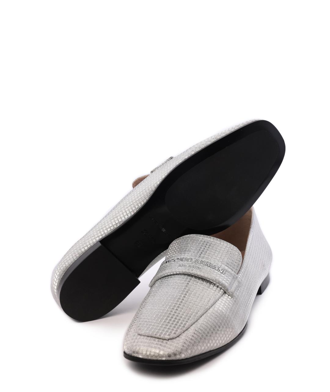 EMPORIO ARMANI Серебряные мокасины, фото 4