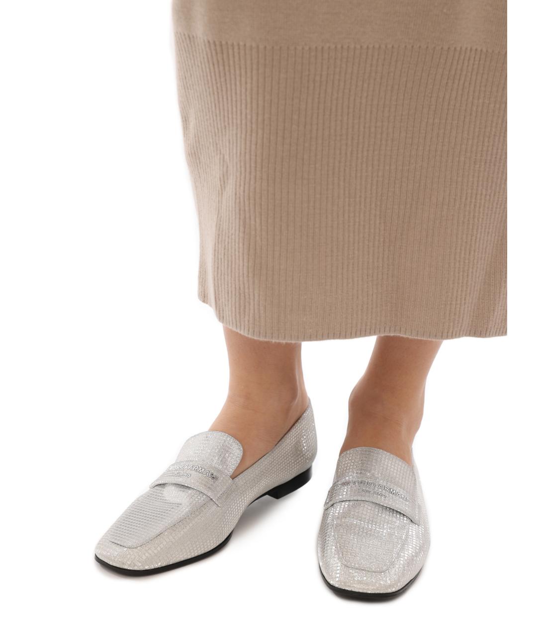 EMPORIO ARMANI Серебряные мокасины, фото 8