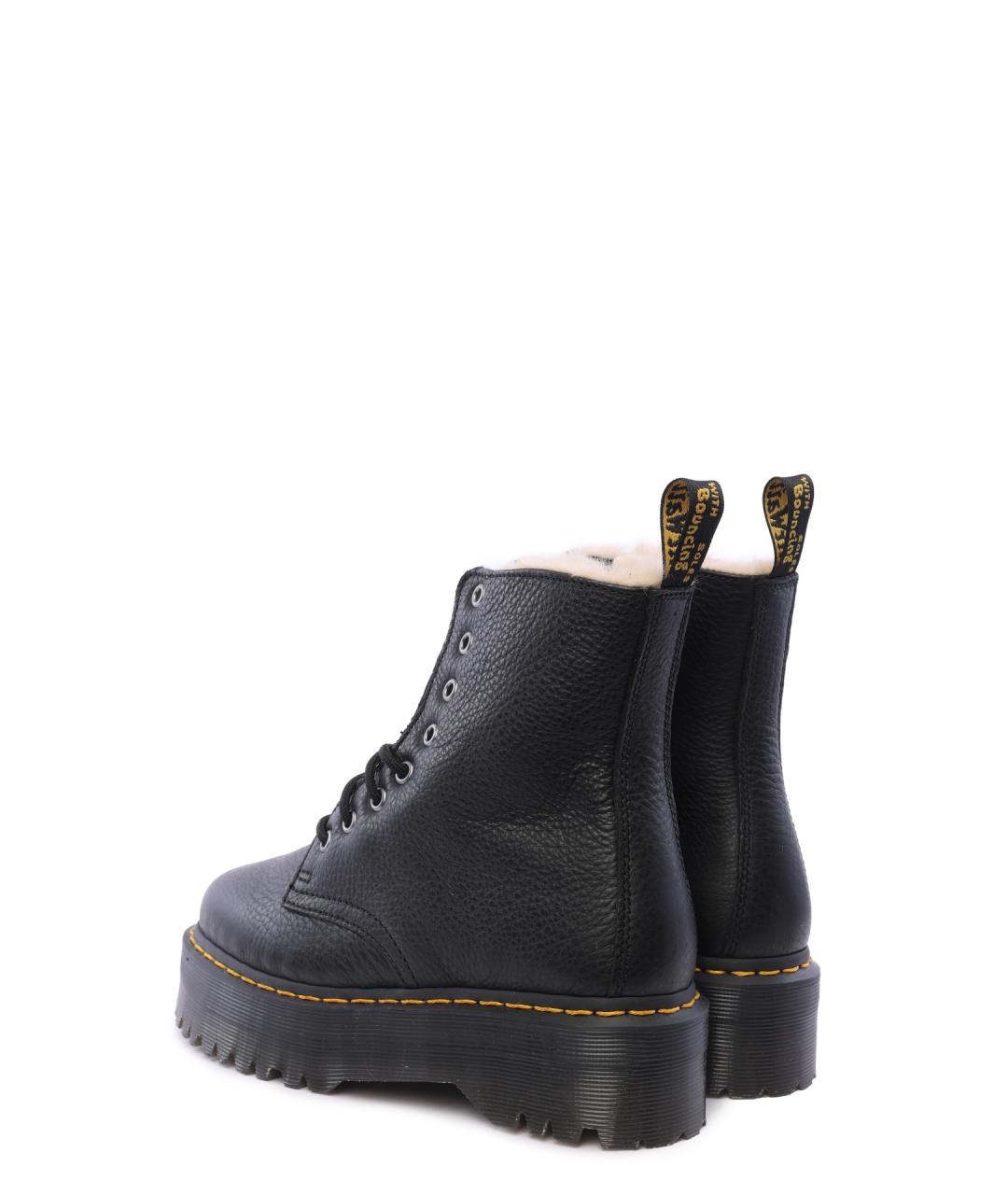 DR. MARTENS Черные кожаные ботинки, фото 3