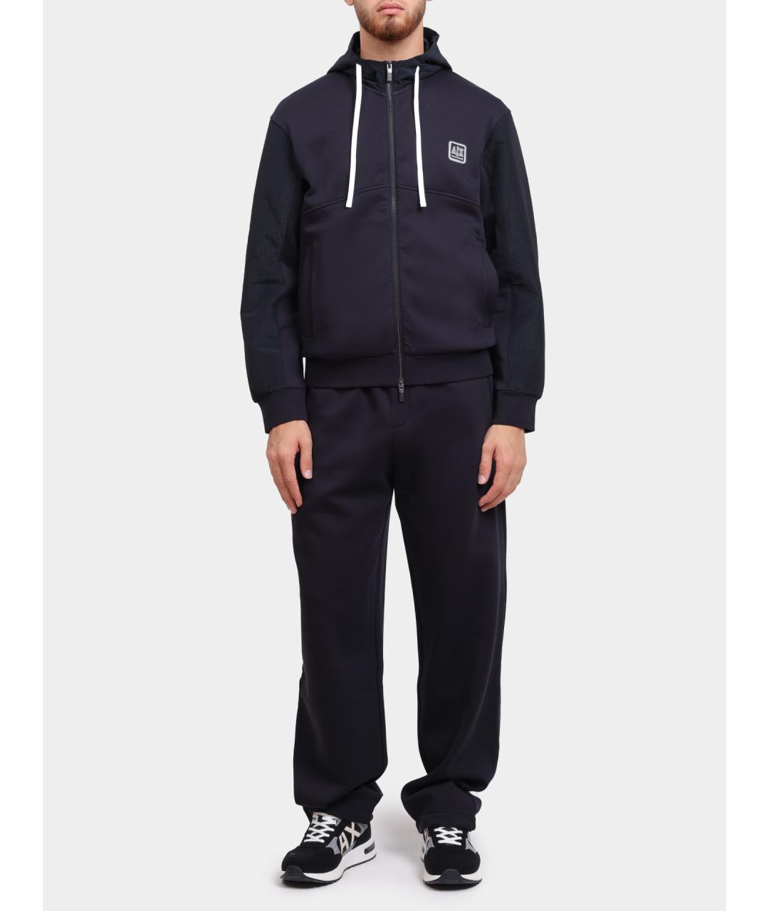 ARMANI EXCHANGE Темно-синие повседневные брюки, фото 2