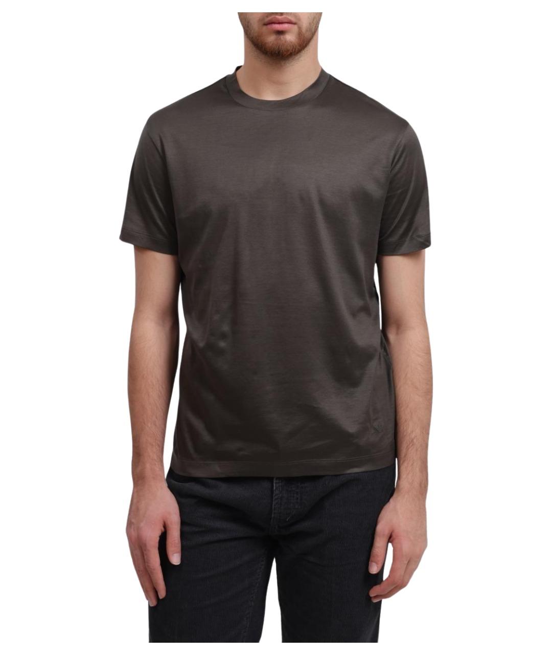 EMPORIO ARMANI Хаки футболка, фото 1