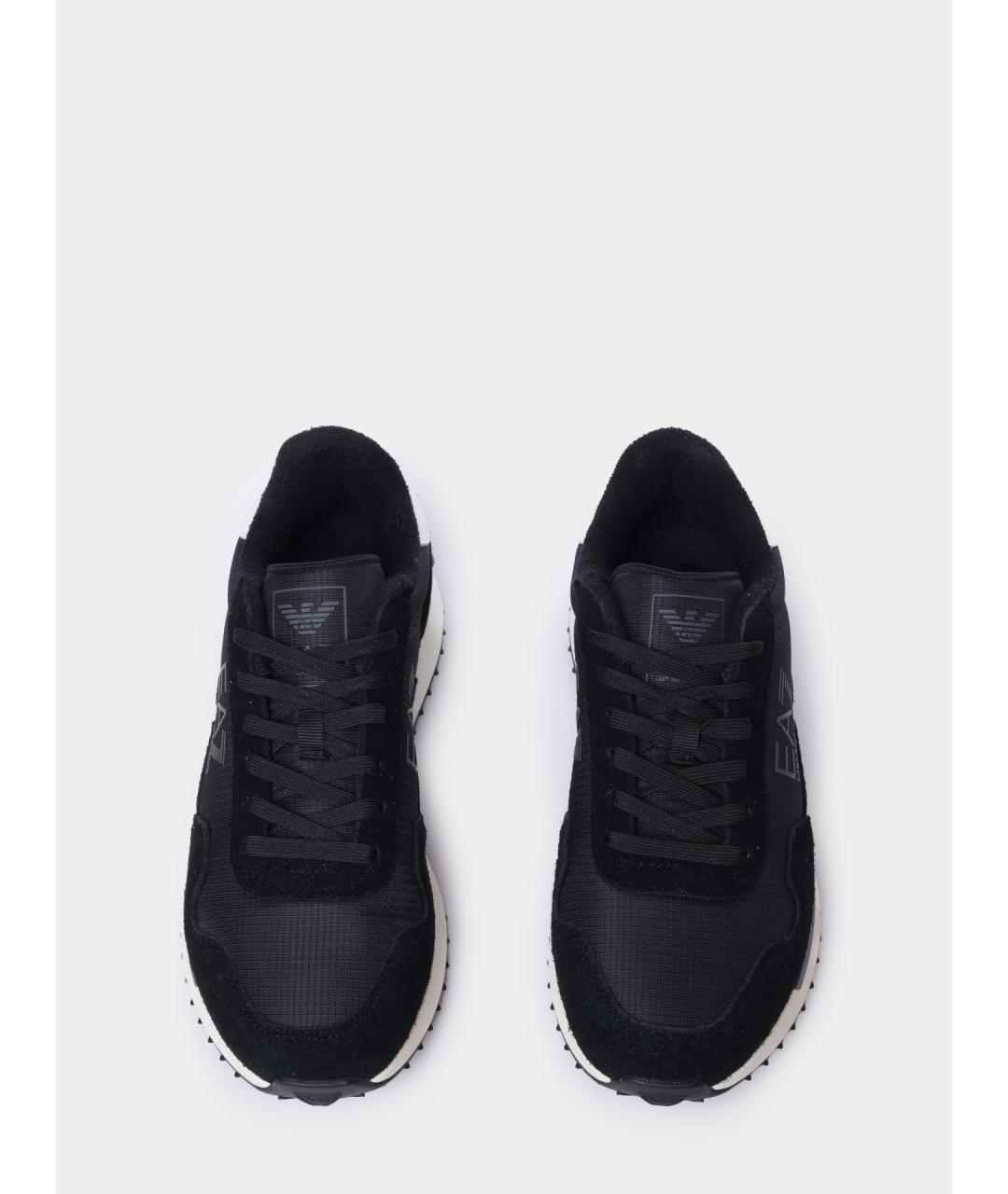 EA7 Черные низкие кроссовки / кеды, фото 3