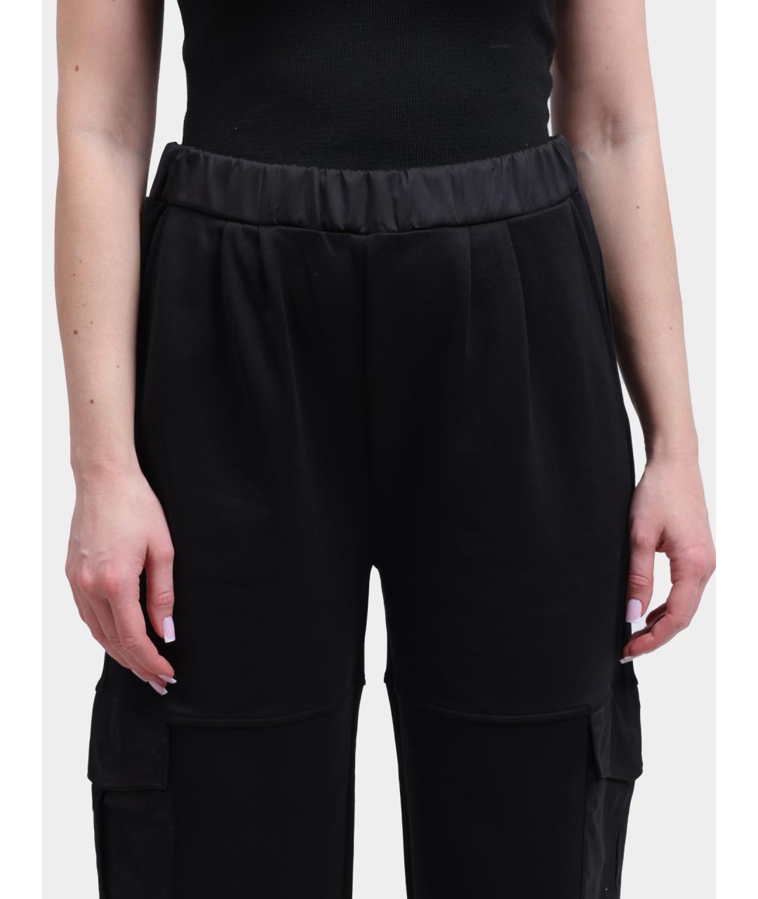 HERNO Черные прямые брюки, фото 4