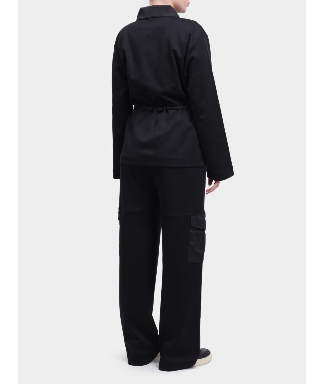 HERNO Черные прямые брюки, фото 5