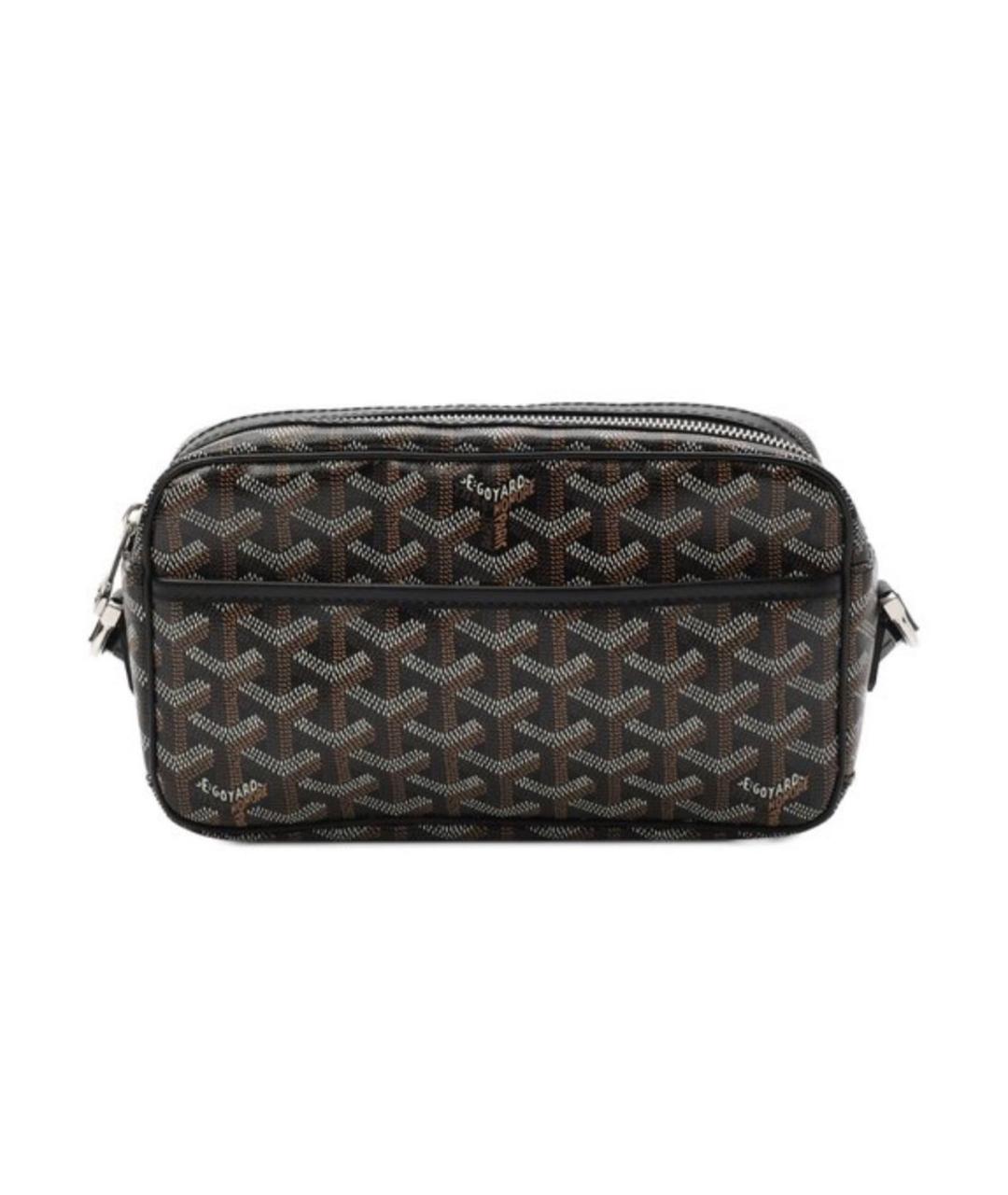 GOYARD Черная кожаная сумка на плечо, фото 1