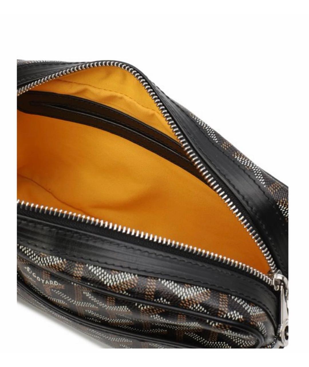 GOYARD Черная кожаная сумка на плечо, фото 3