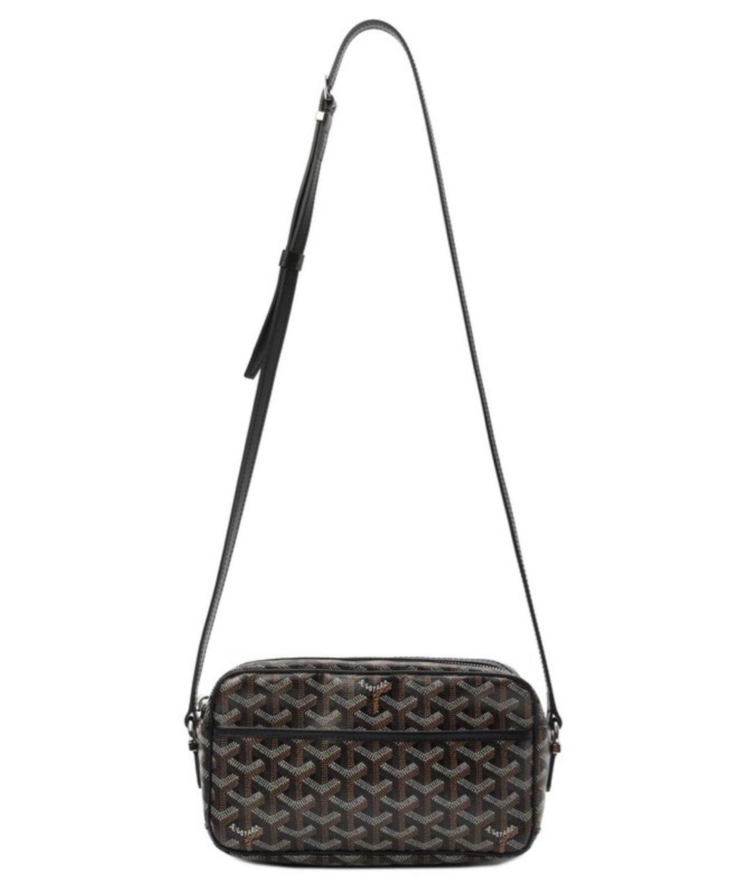 GOYARD Черная кожаная сумка на плечо, фото 2