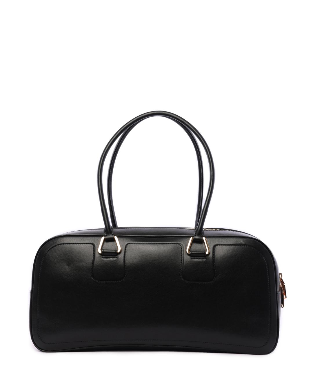 LANCEL Черная кожаная сумка через плечо, фото 4