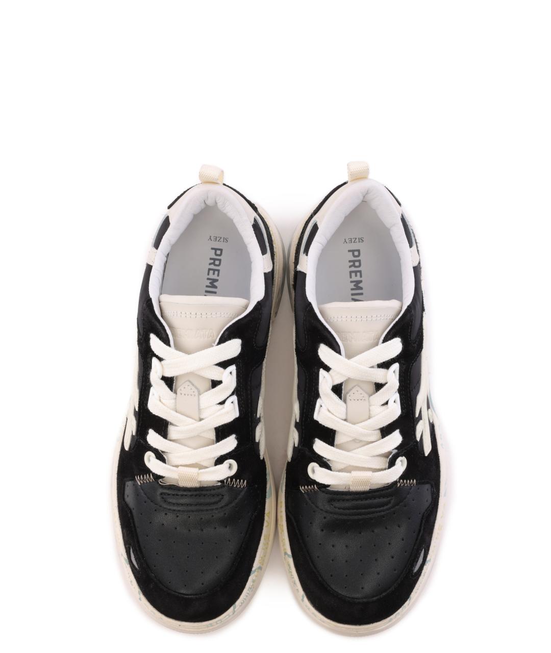PREMIATA Черные кожаные кроссовки, фото 5