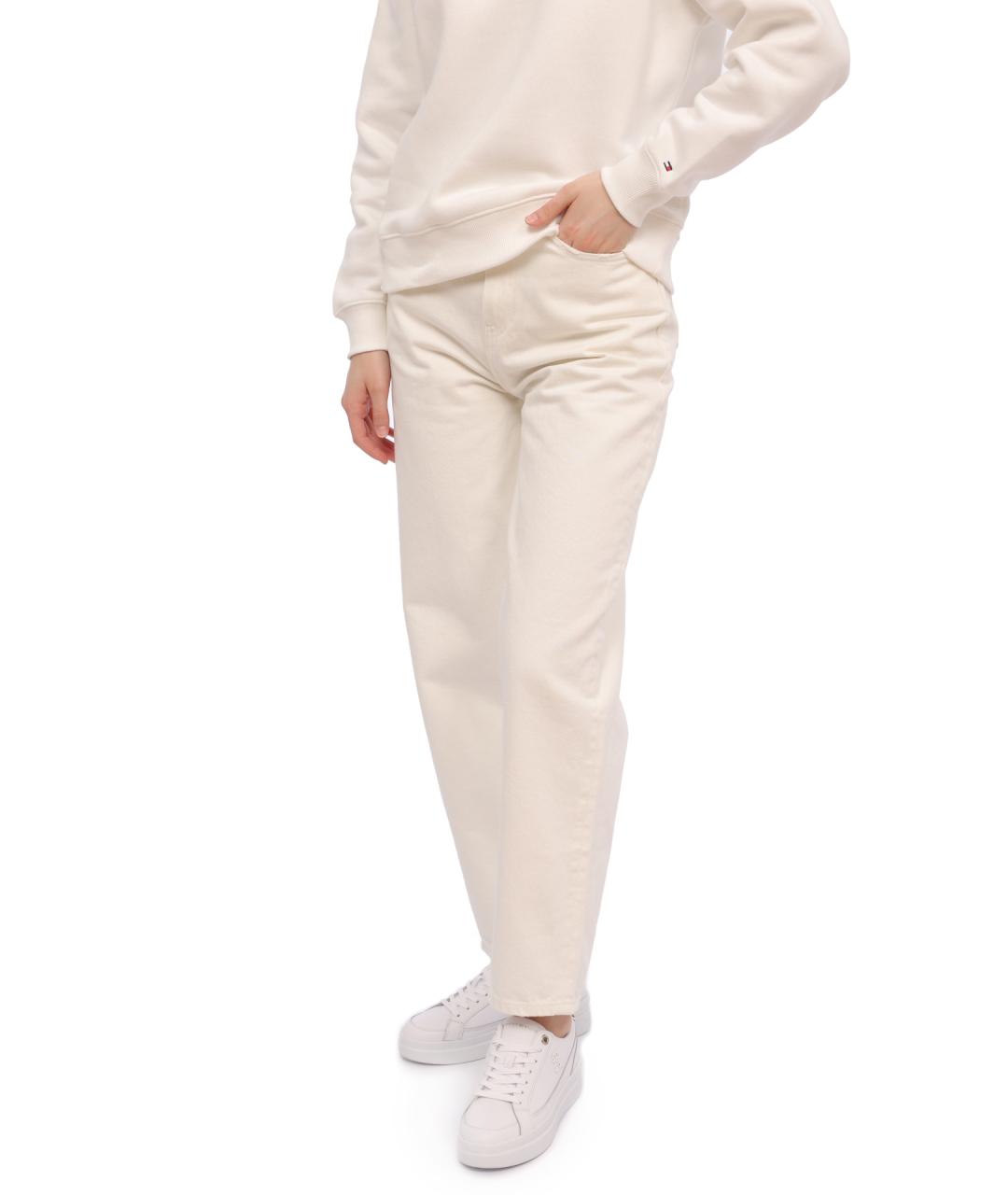 TOMMY HILFIGER Бежевые хлопковые прямые джинсы, фото 3