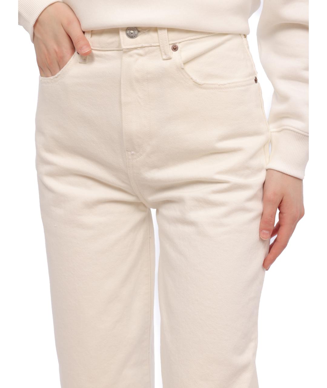 TOMMY HILFIGER Бежевые хлопковые прямые джинсы, фото 5
