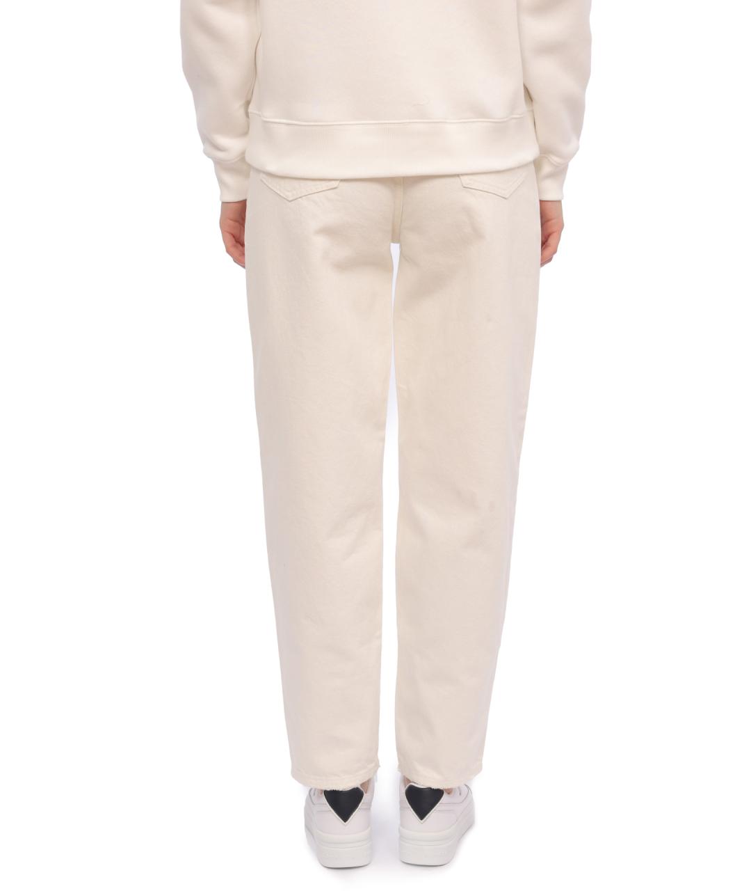 TOMMY HILFIGER Бежевые хлопковые прямые джинсы, фото 4