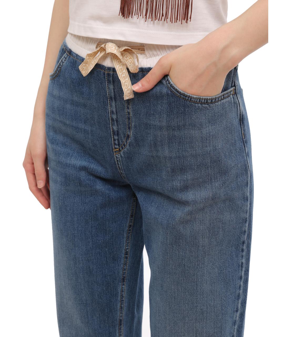 LIU JO Синие прямые джинсы, фото 5