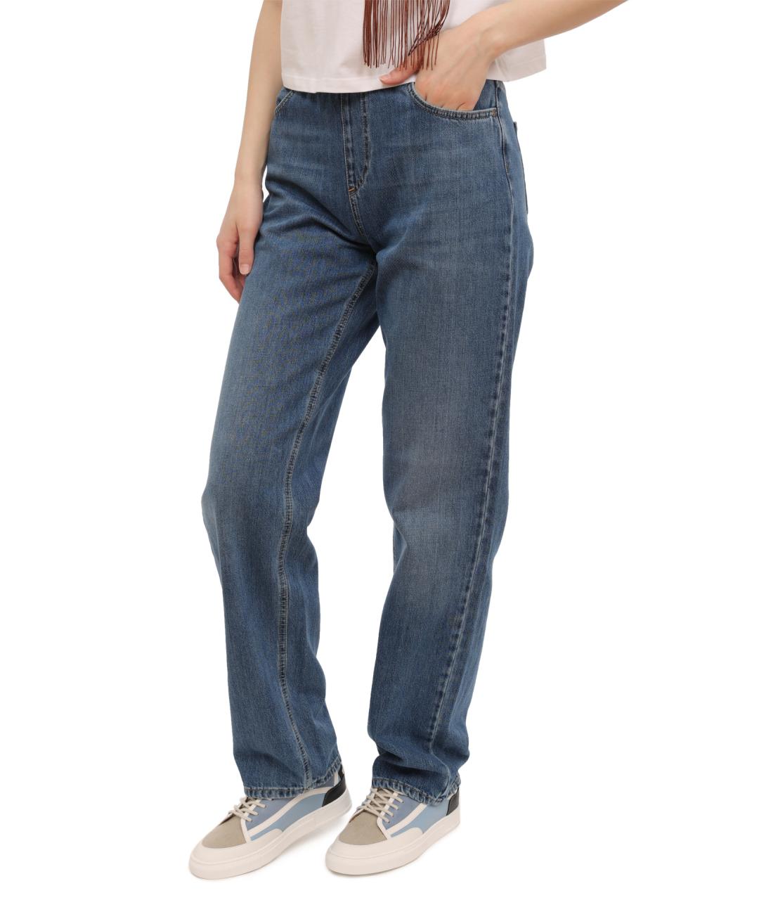 LIU JO Синие прямые джинсы, фото 3