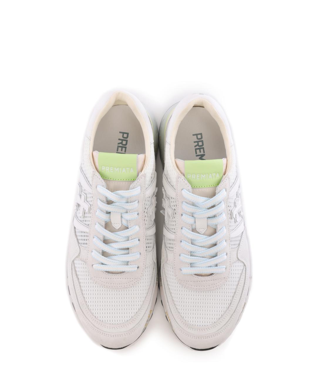 PREMIATA Белые замшевые низкие кроссовки / кеды, фото 5