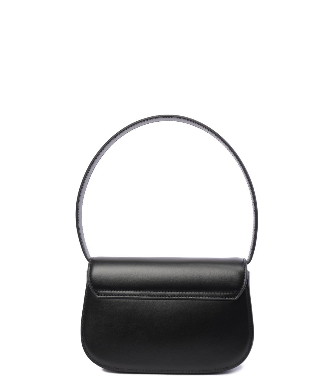 DIESEL Черная кожаная сумка через плечо, фото 3