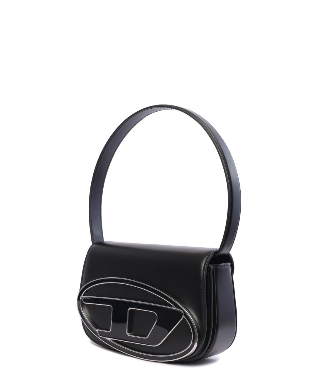 DIESEL Черная кожаная сумка через плечо, фото 2