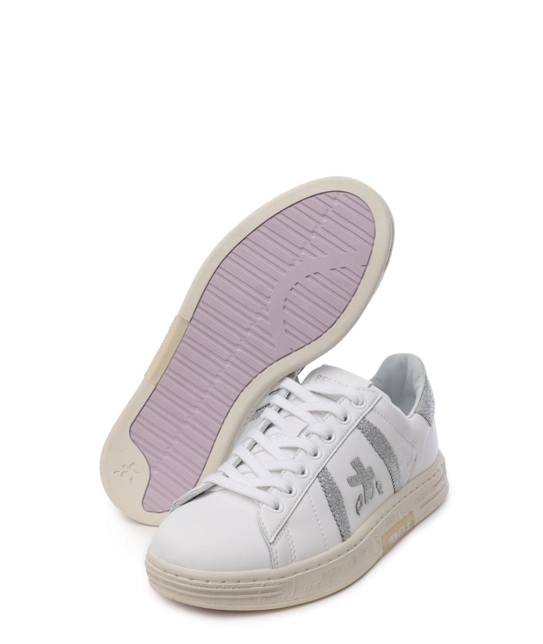 PREMIATA Белые кожаные кеды, фото 4