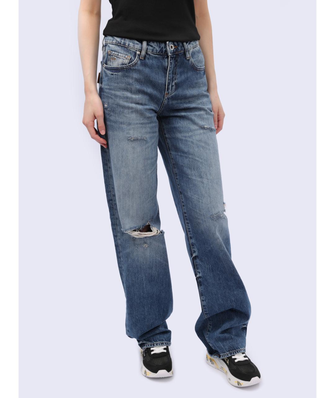 ARMANI EXCHANGE Синие прямые джинсы, фото 3