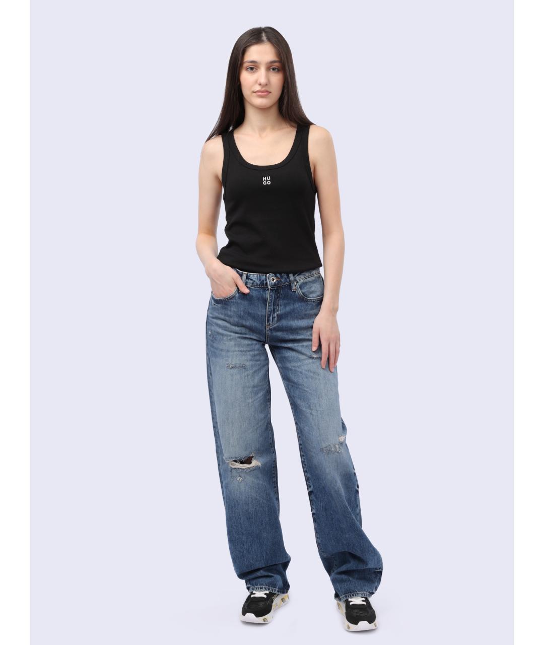 ARMANI EXCHANGE Синие прямые джинсы, фото 7