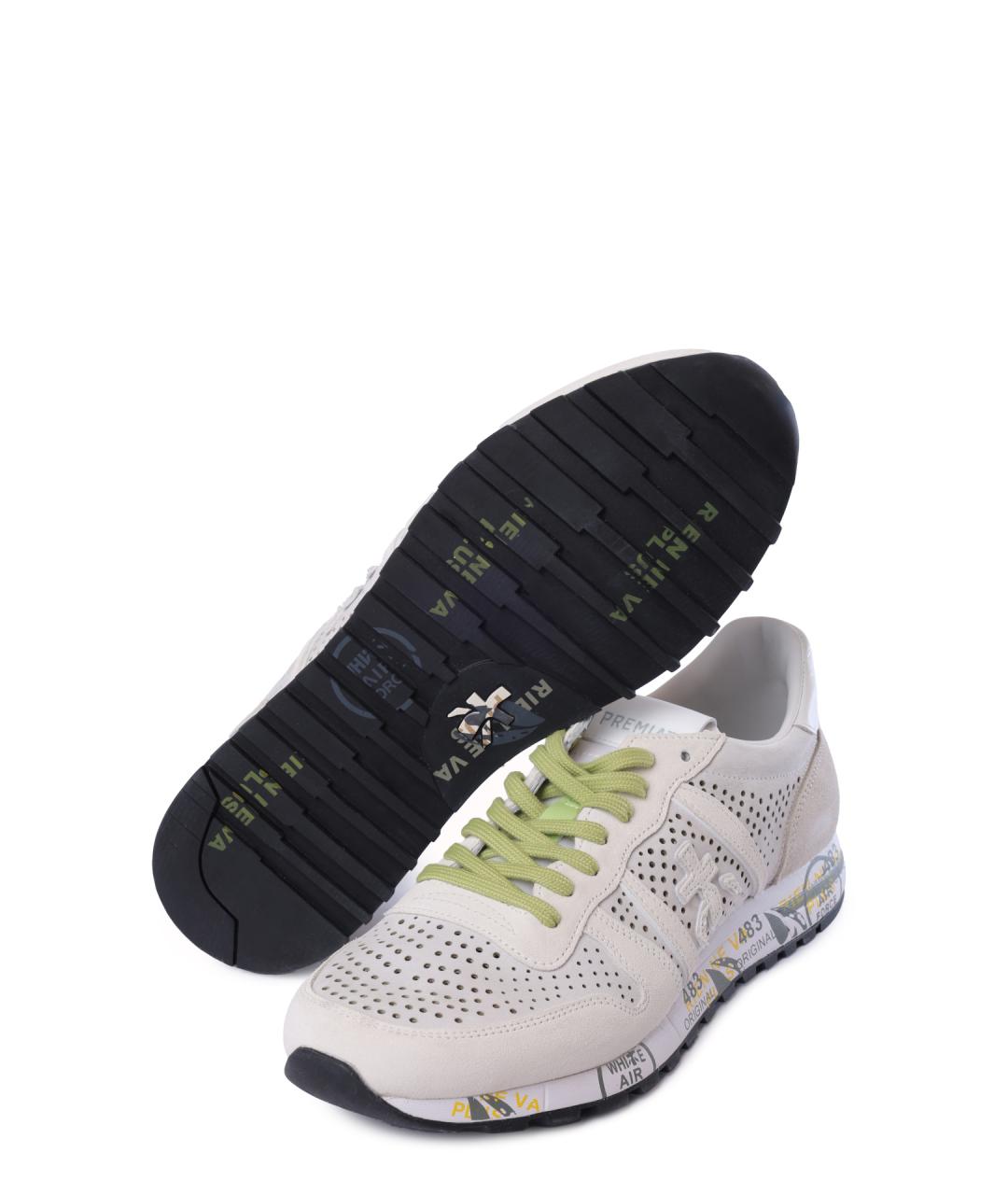 PREMIATA Бежевые низкие кроссовки / кеды, фото 4