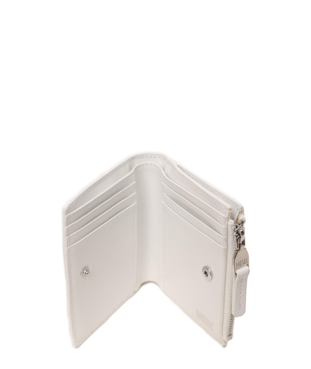 DIESEL Белый кожаный кошелек, фото 4