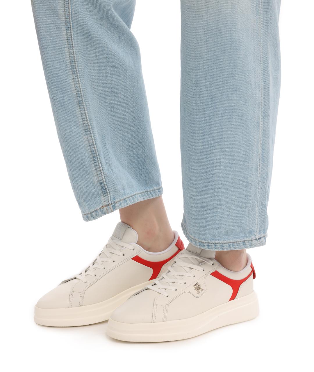 TOMMY HILFIGER Белые кожаные кеды, фото 7