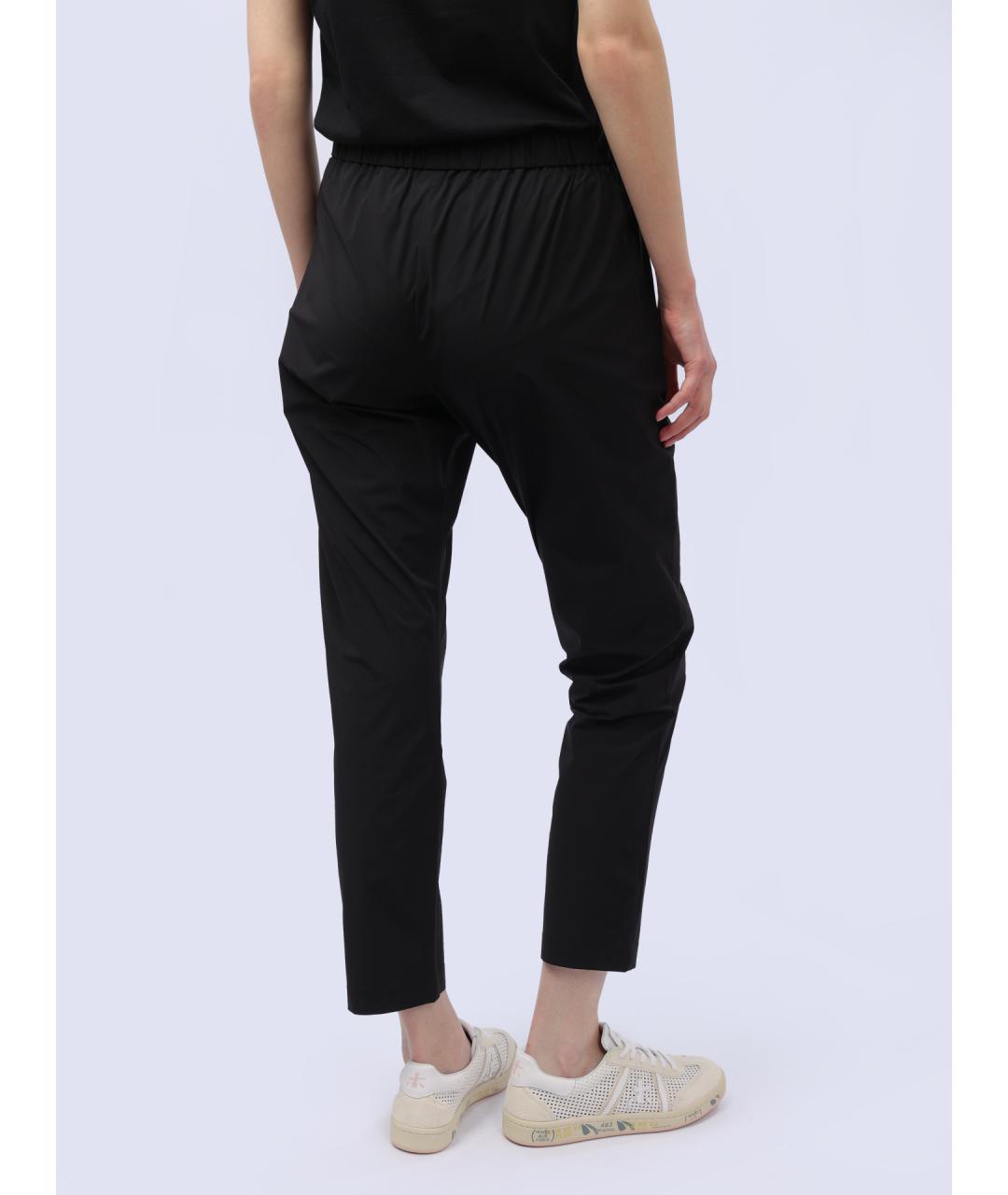 HERNO Черные полиэстеровые брюки узкие, фото 6