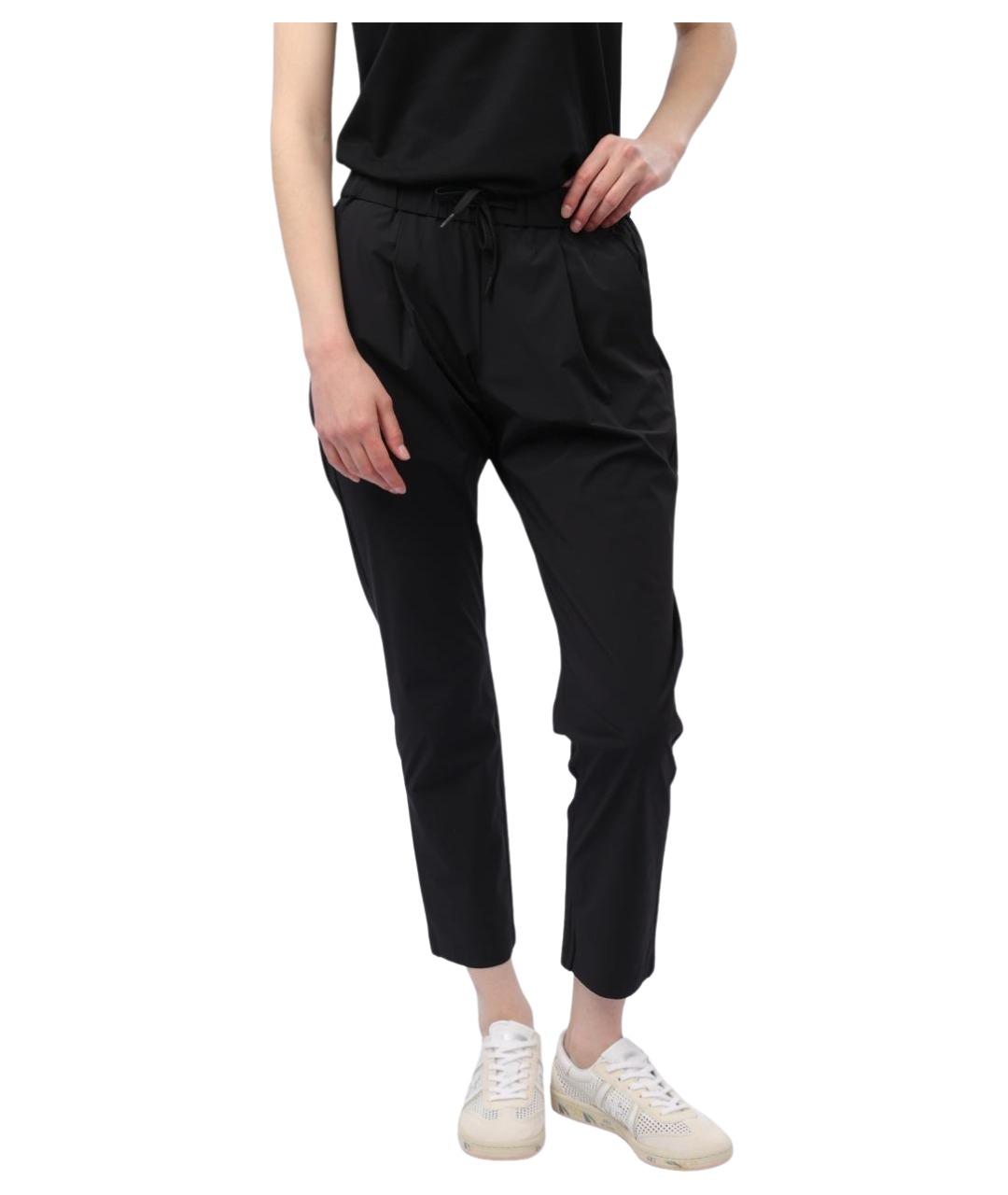 HERNO Черные полиэстеровые брюки узкие, фото 1