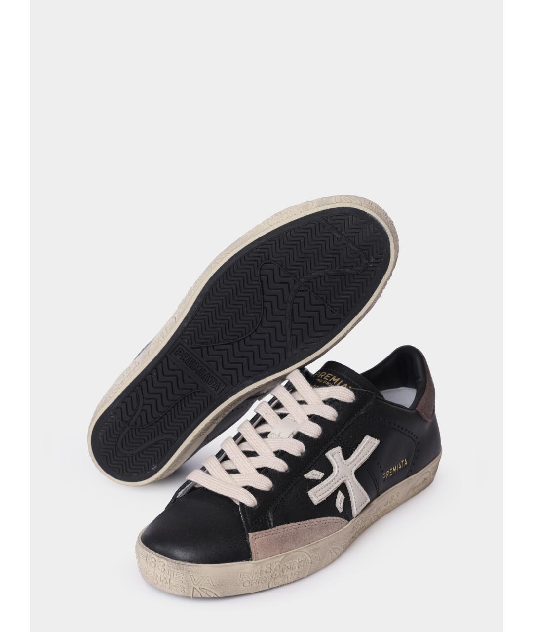 PREMIATA Черные кожаные кеды, фото 4