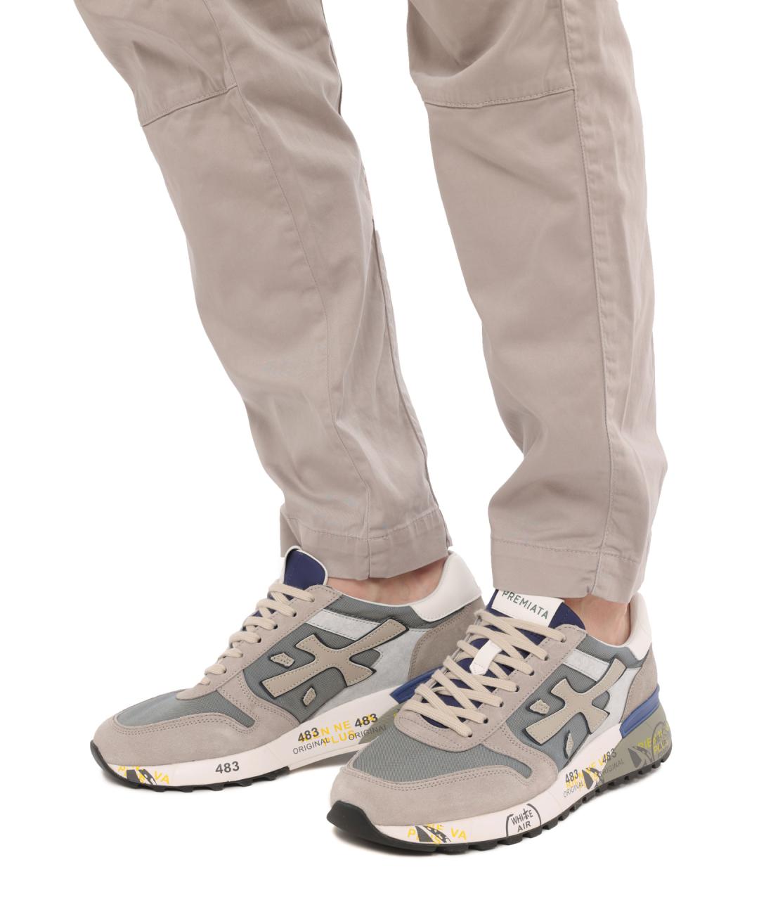 PREMIATA Серые низкие кроссовки / кеды, фото 7