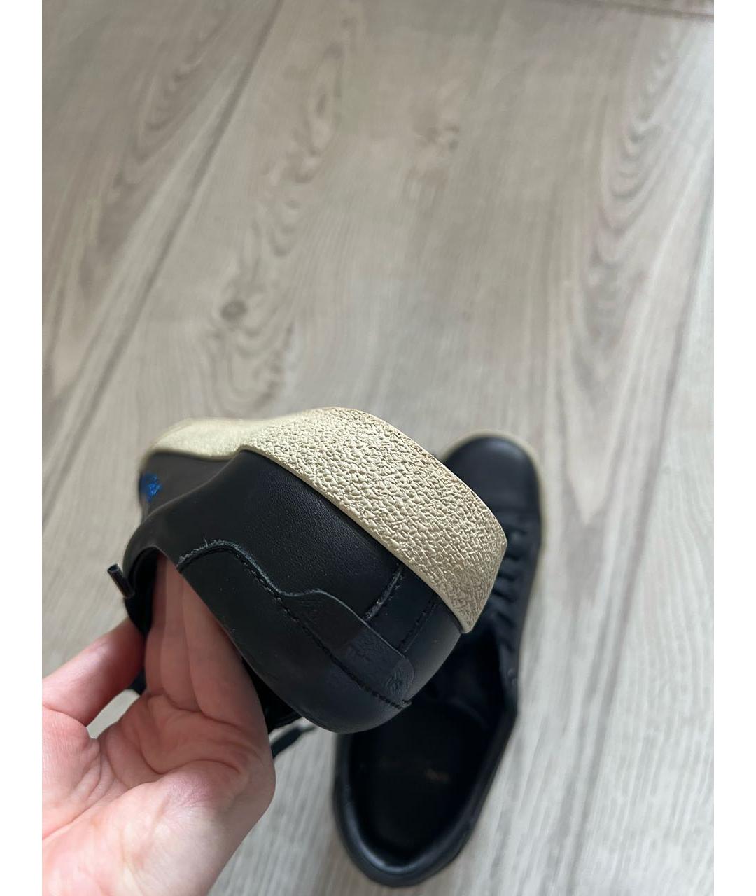 SAINT LAURENT Черные кожаные кеды, фото 4