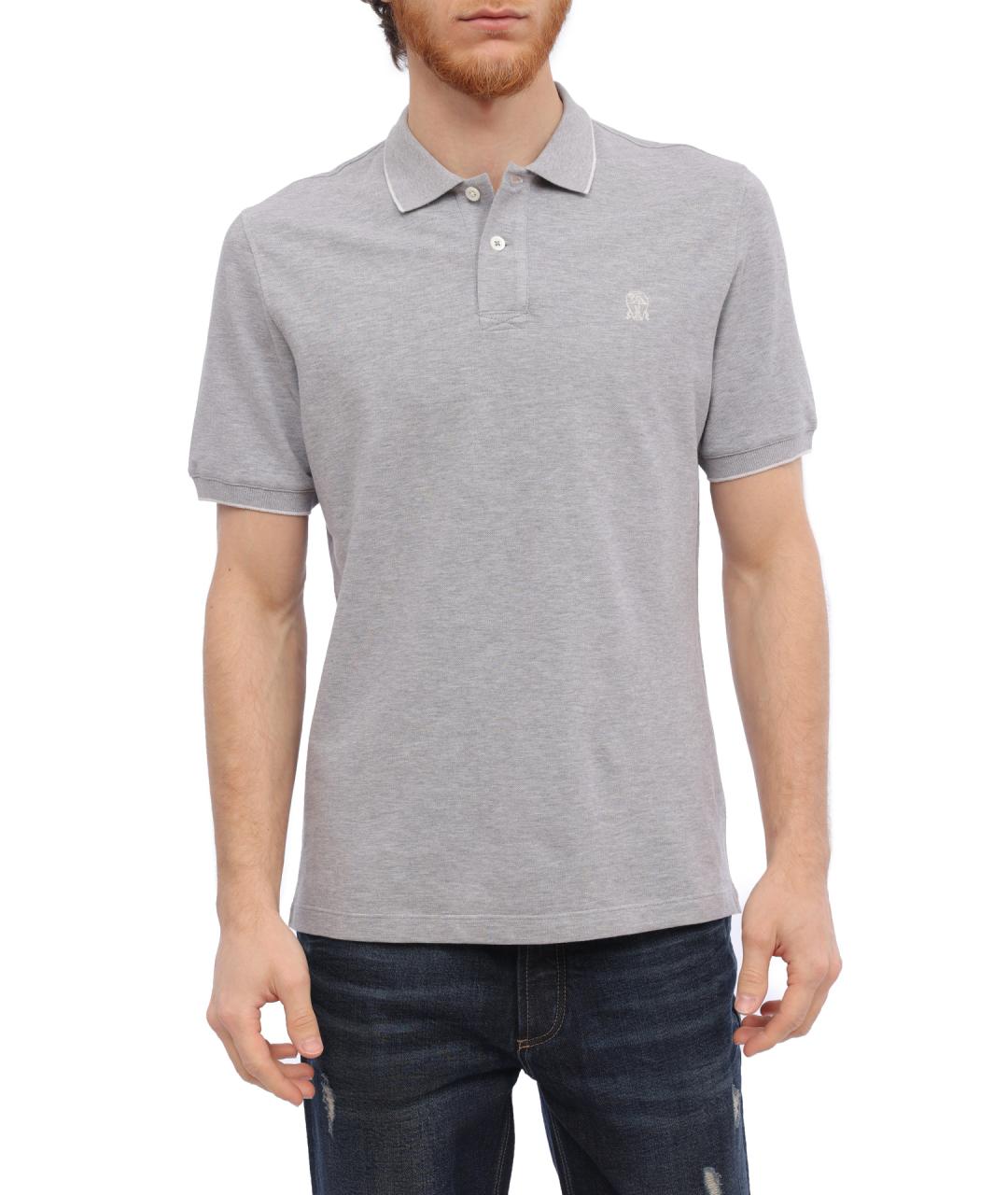 BRUNELLO CUCINELLI Хлопковое поло с коротким рукавом, фото 1