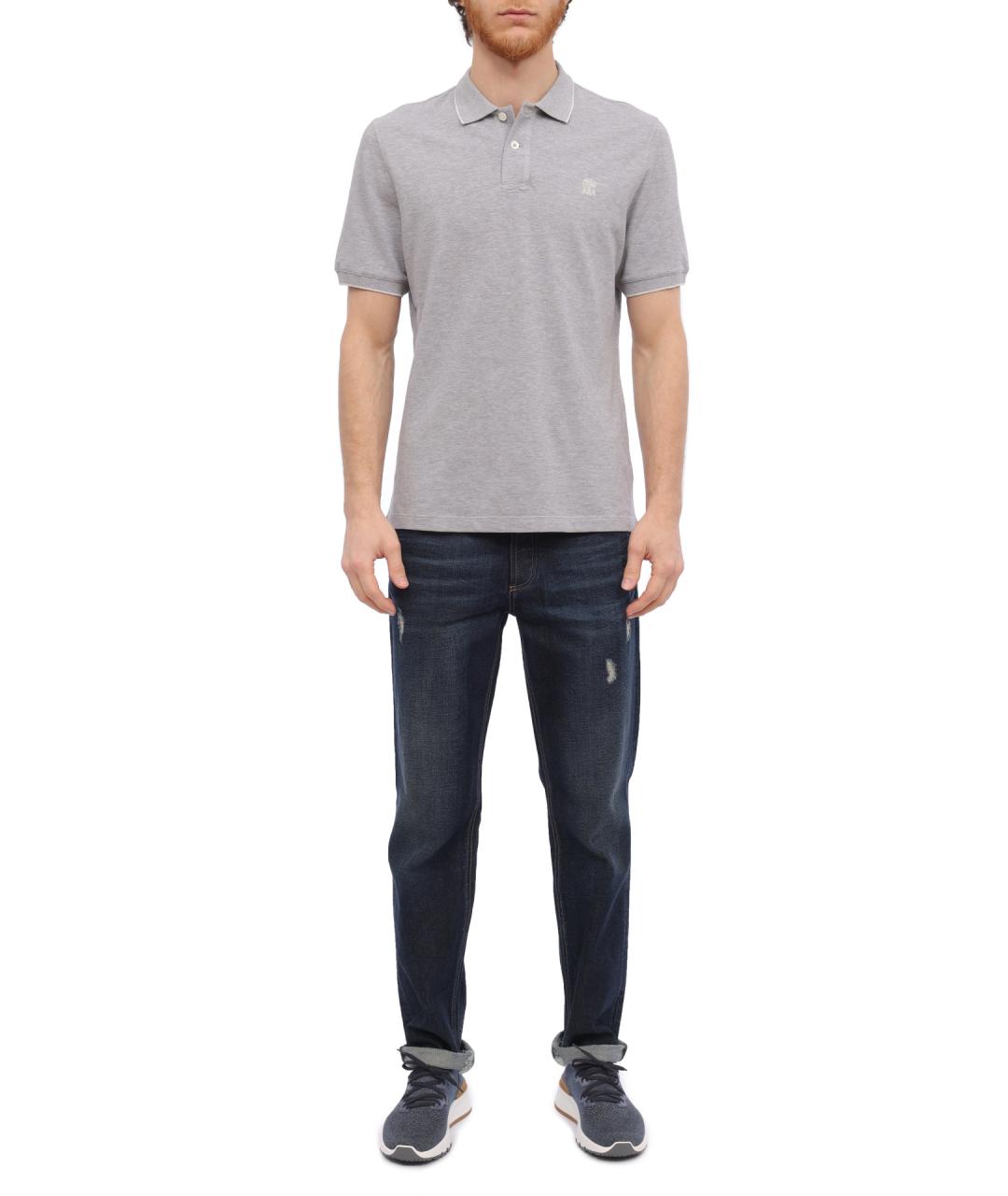 BRUNELLO CUCINELLI Хлопковое поло с коротким рукавом, фото 2