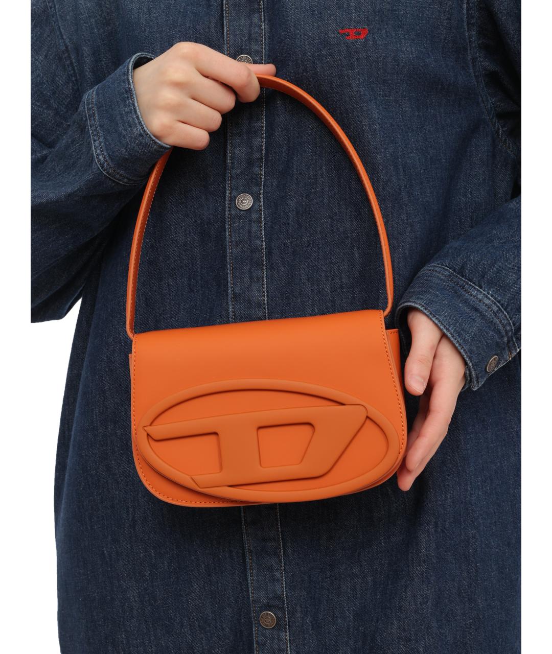 DIESEL Оранжевая сумка через плечо, фото 2