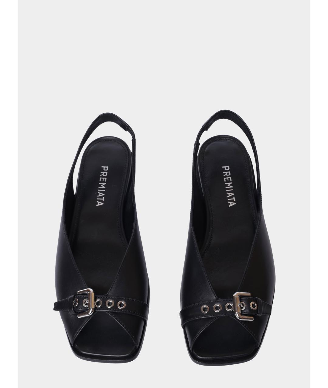 PREMIATA Черные кожаные босоножки, фото 4