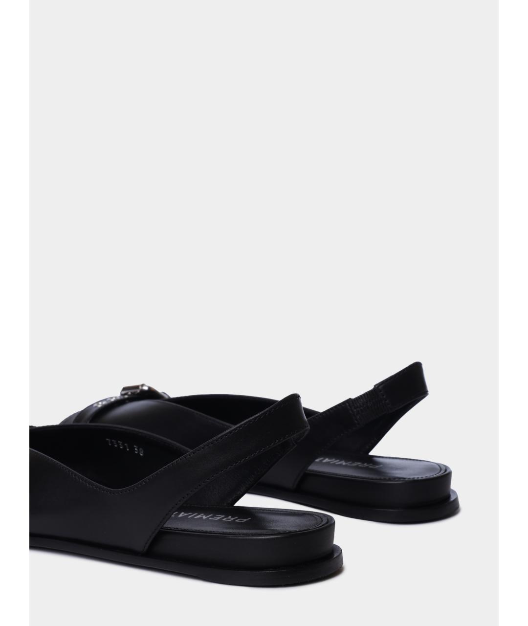 PREMIATA Черные кожаные босоножки, фото 5