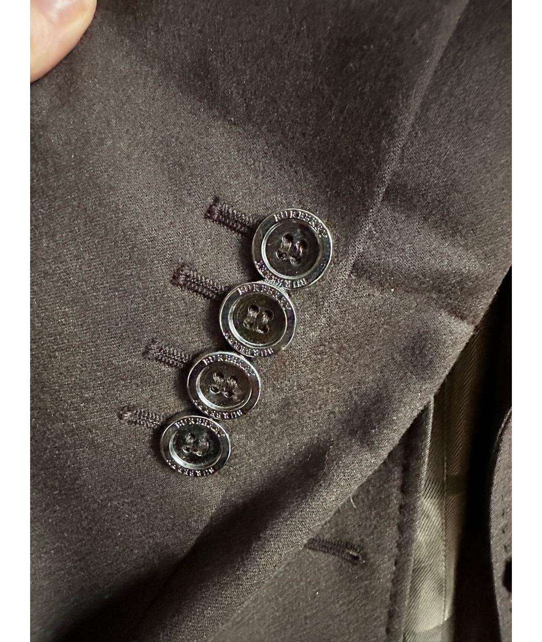 BURBERRY Коричневый шерстяной жакет/пиджак, фото 5