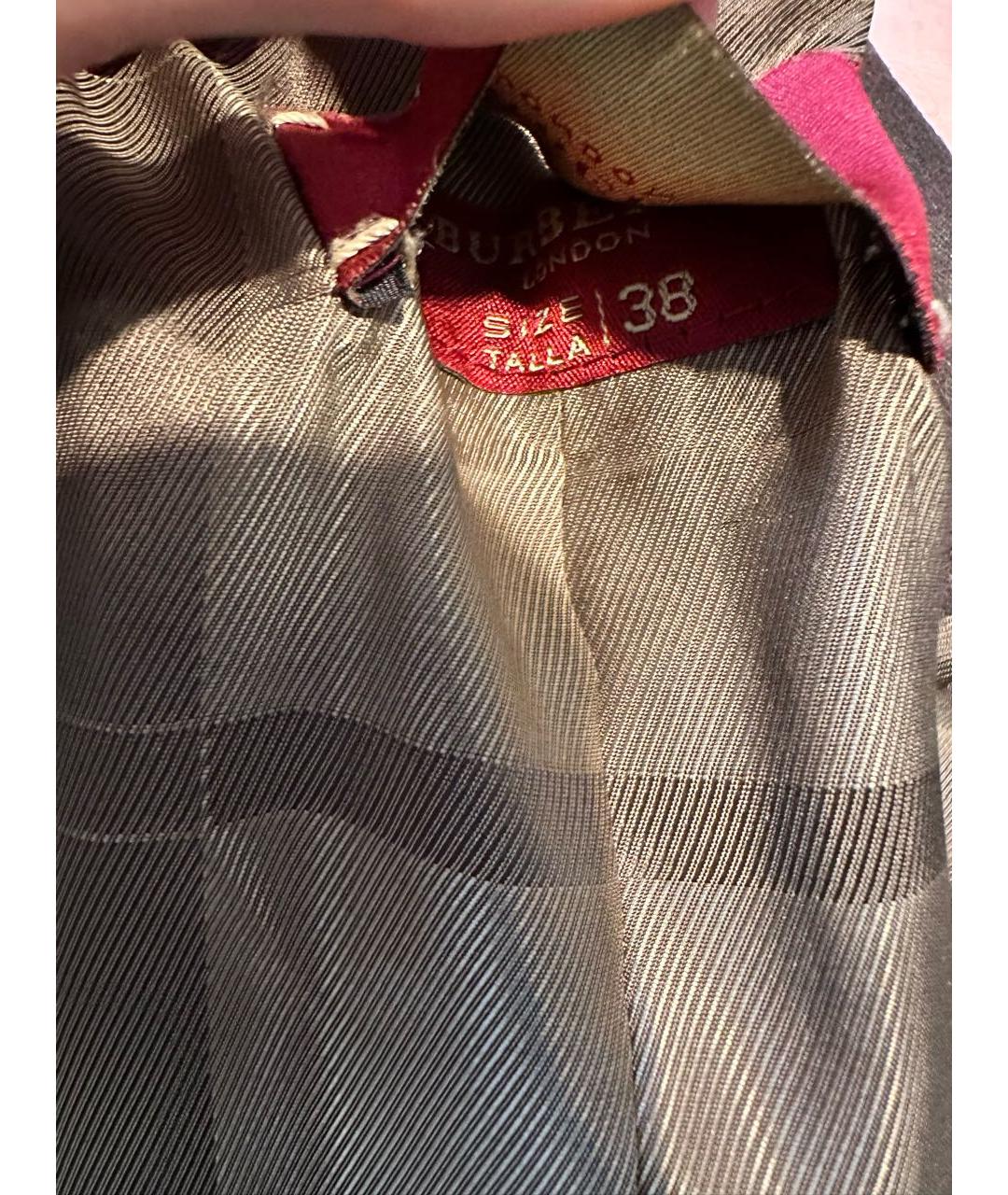 BURBERRY Коричневый шерстяной жакет/пиджак, фото 6