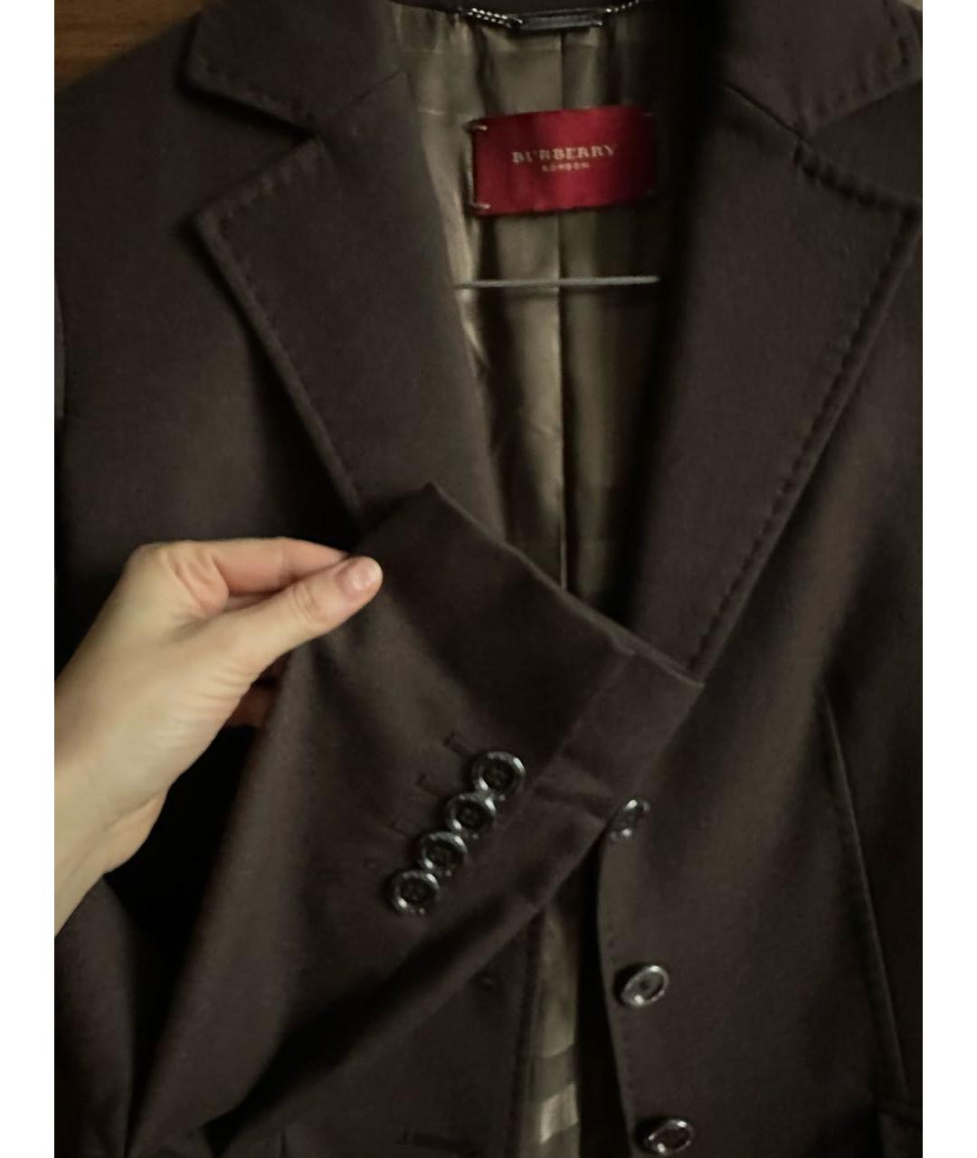 BURBERRY Коричневый шерстяной жакет/пиджак, фото 4